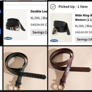 Belts, faux leather, lot of 4, size XXL